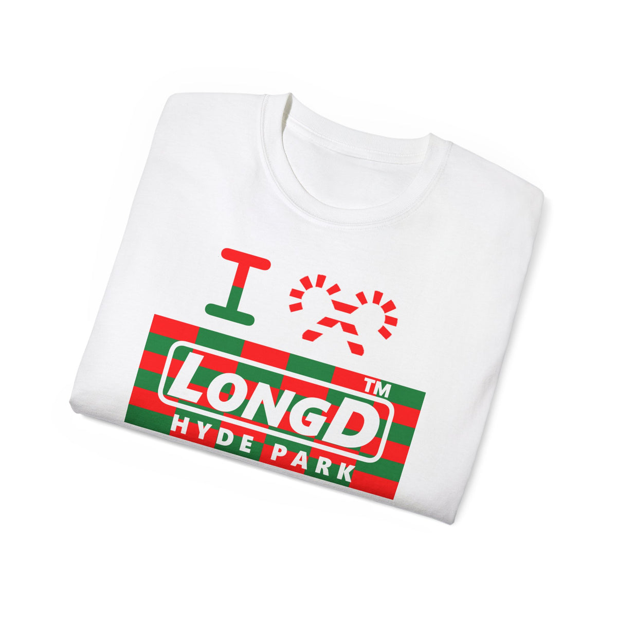 I candy cane LongD Hyde Park negative tiled logo cotton tee