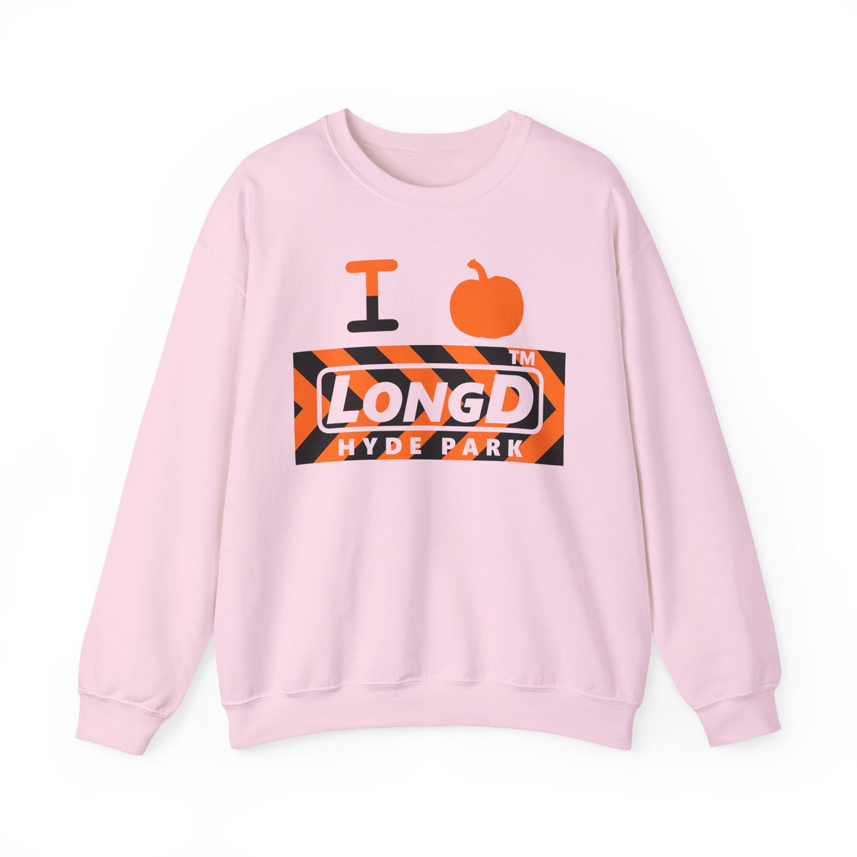 I pumpkin LongD Hyde Park negative forward chevron logo crewneck sweatshirt