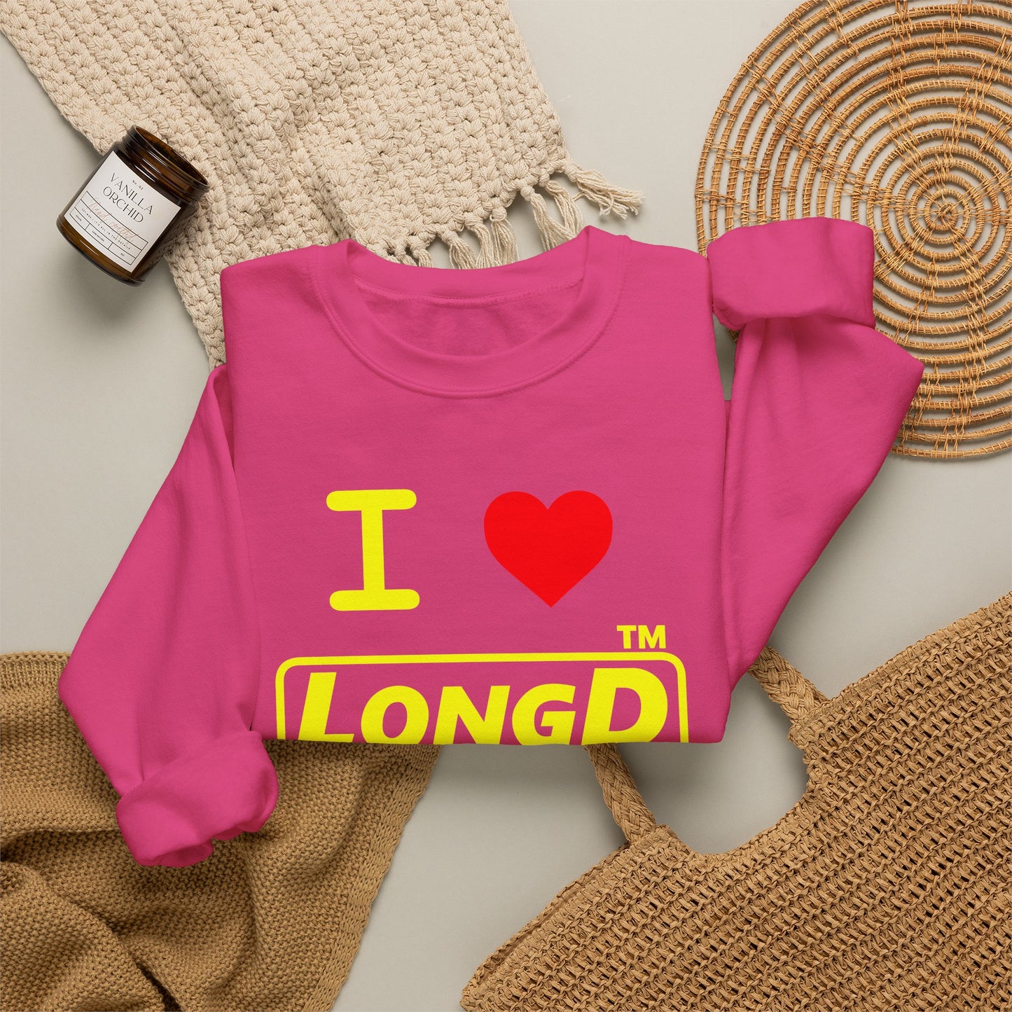 I Luv LongD Tag-domain positive alternate basic logo crewneck sweatshirt