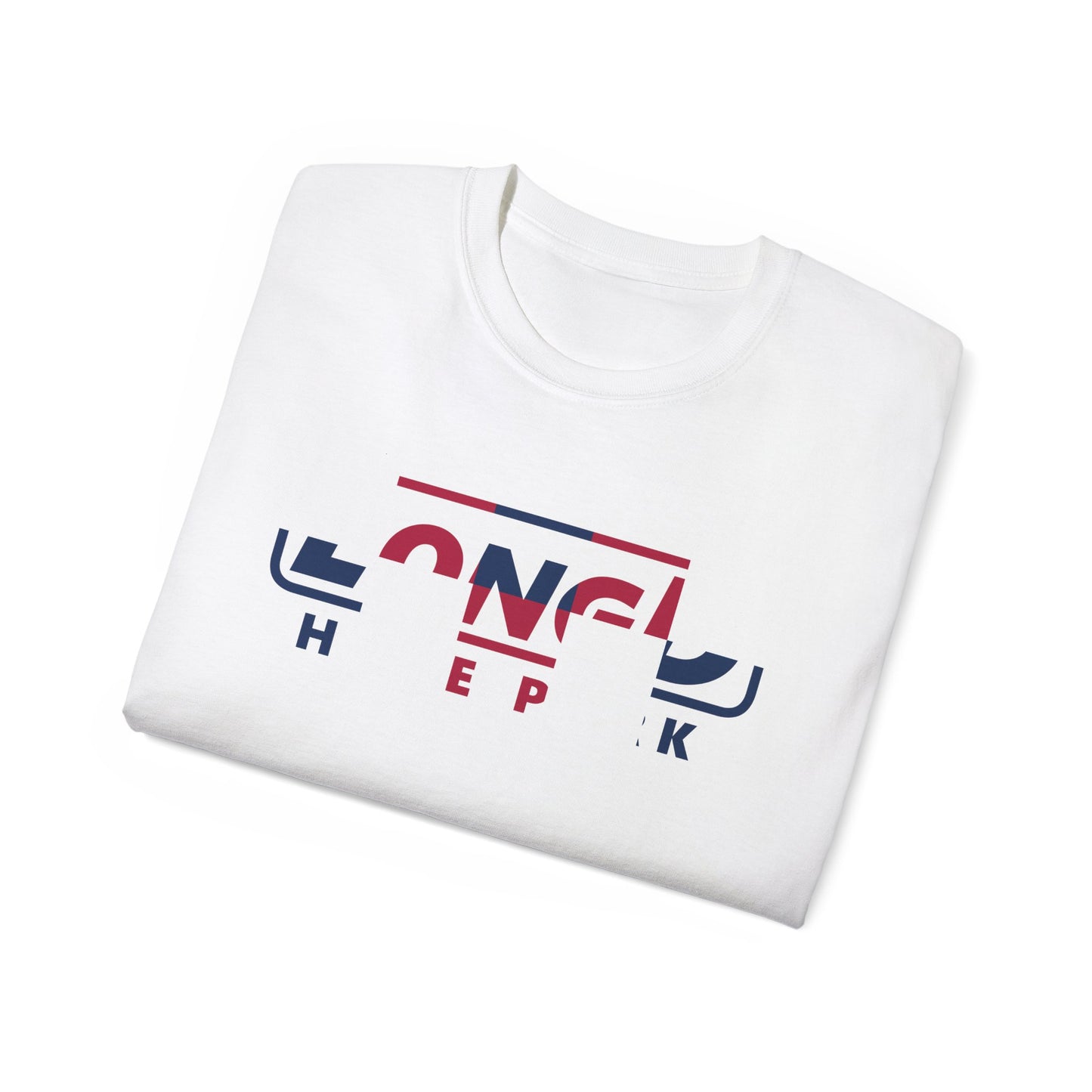 LongD positive 2x5 front-back Hyde Park logo cotton tee (patriotic colors)