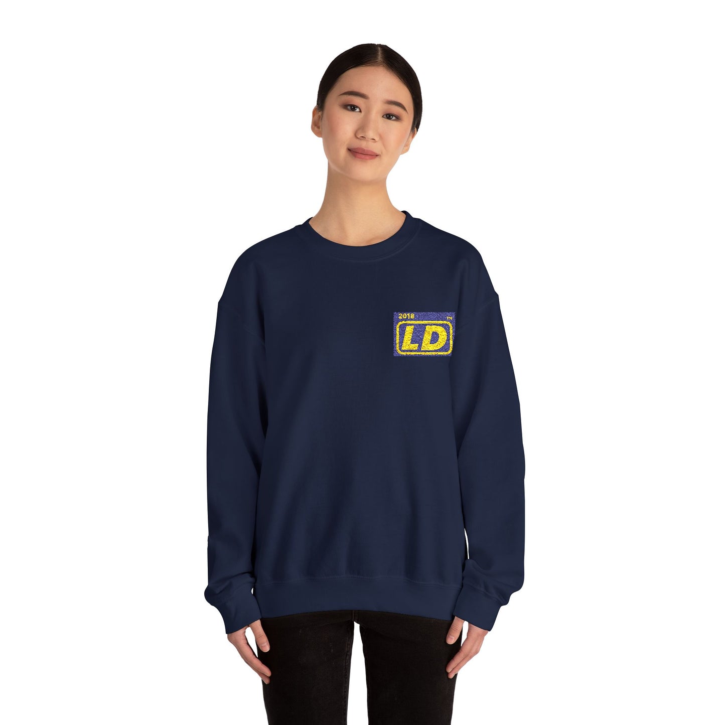 Embroidered Unisex Heavy Blend™ Crewneck Sweatshirt reverse logo initials