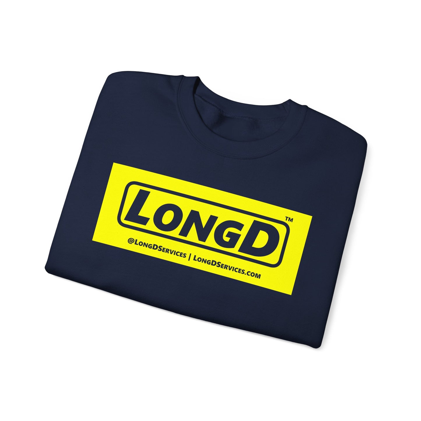 LongD negative reverse original logo crewneck sweatshirt