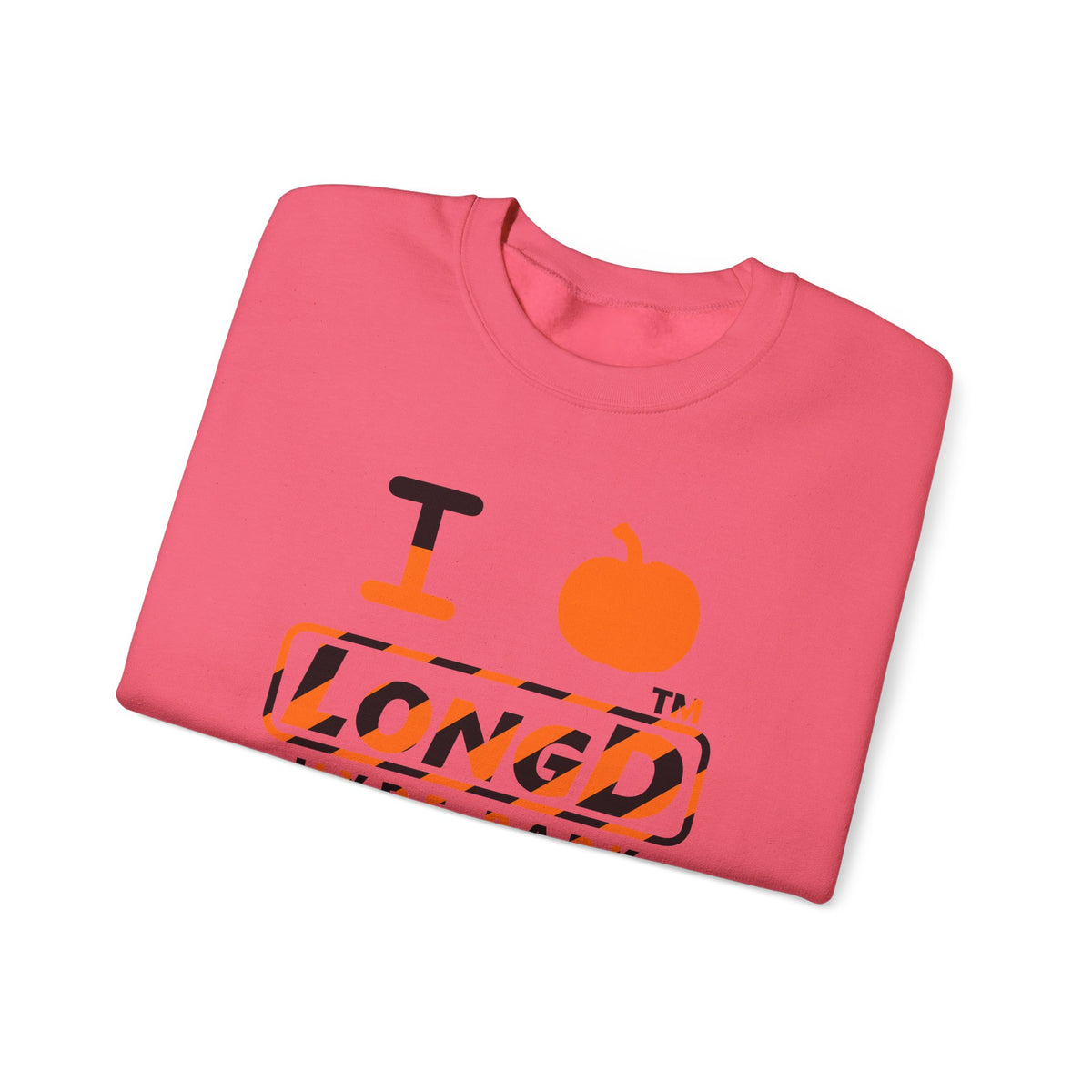 I pumpkin LongD Hyde Park positive 12-striped logo crewneck sweatshirt