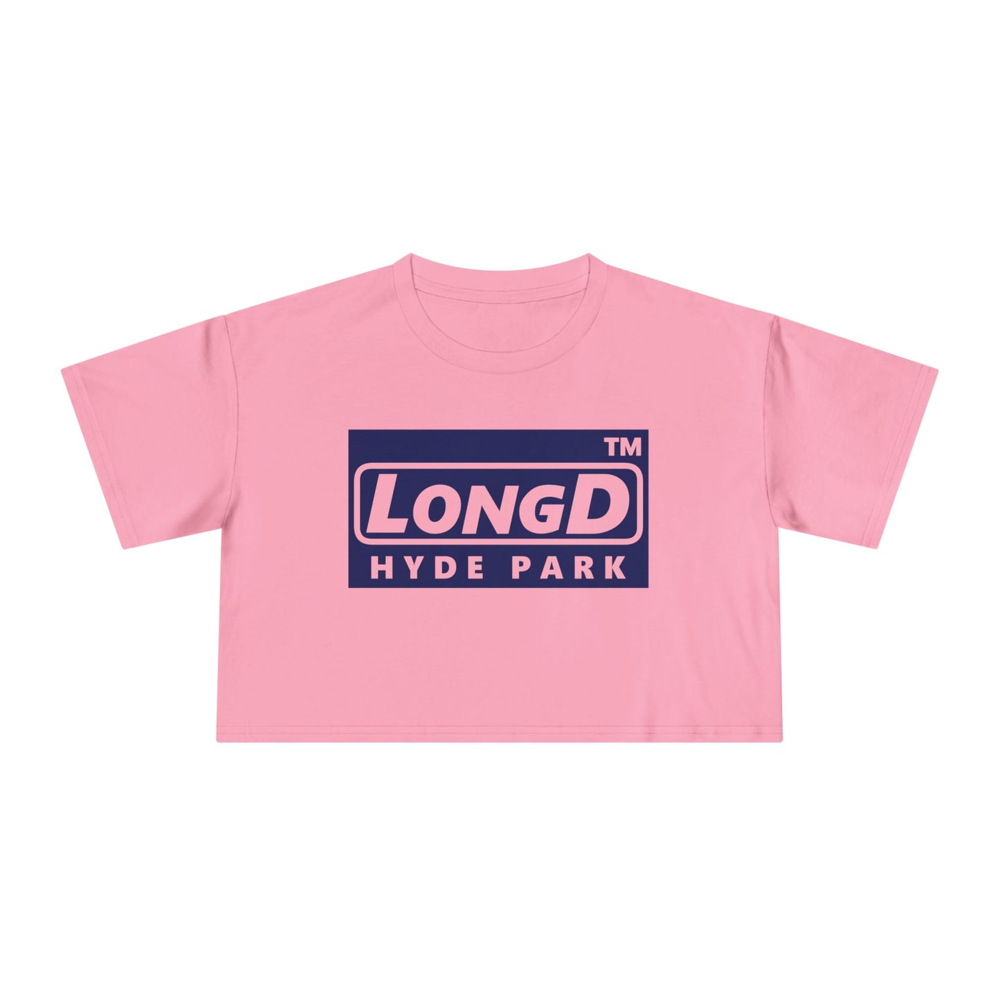 LongD Logo (Hyde Park negative official) Women's Crop Tee