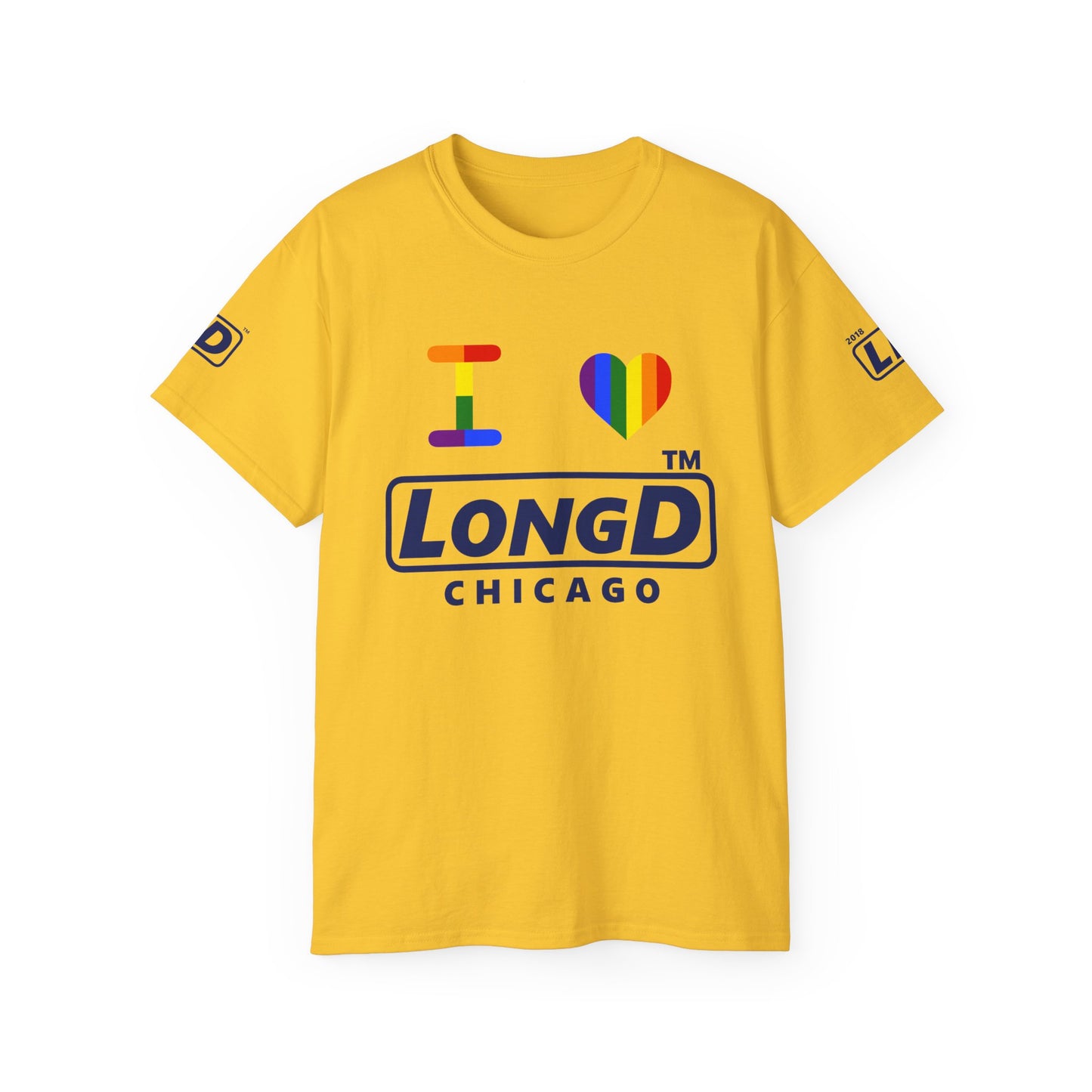 I Luv LongD official Chicago 4-print logo cotton tee (Pride colors)