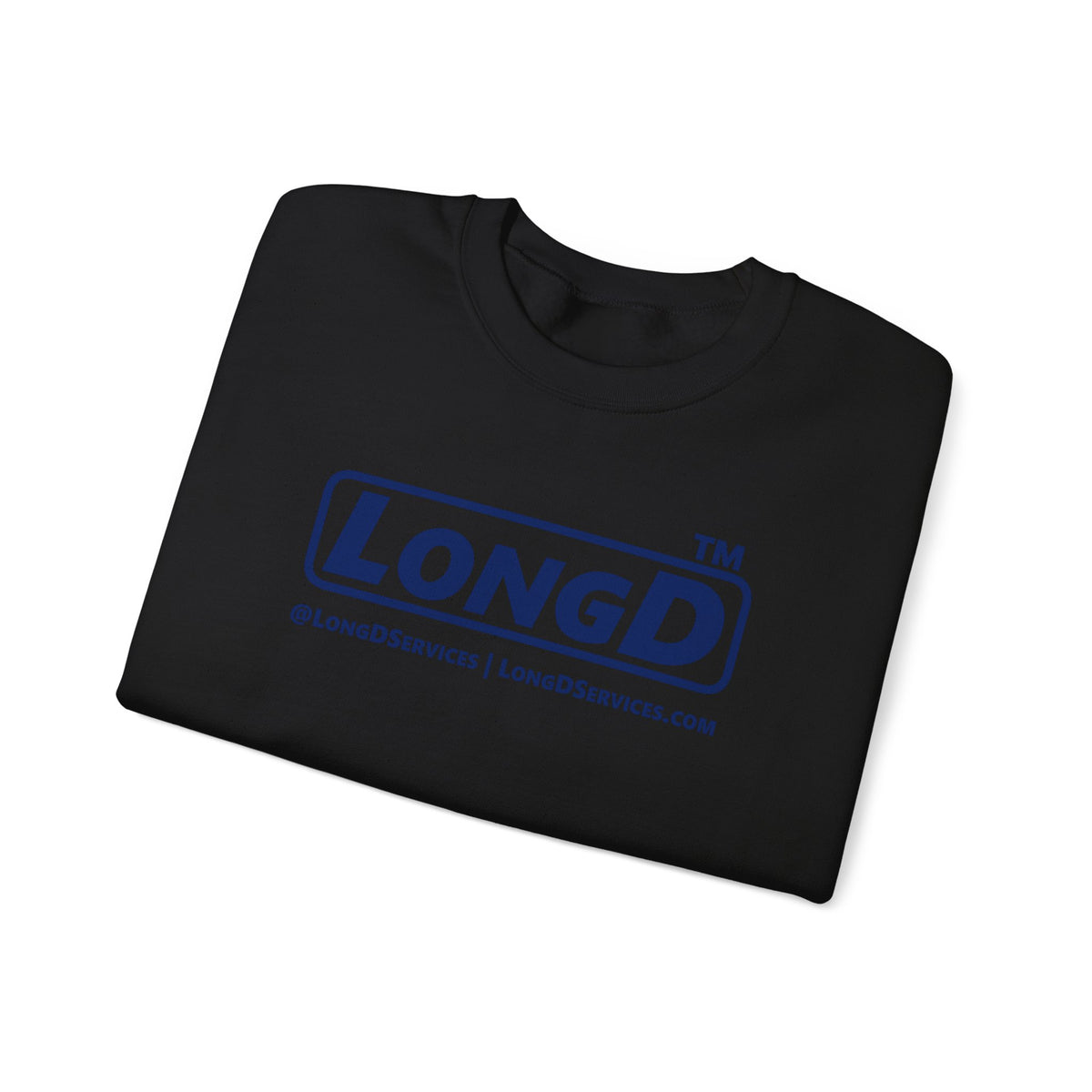LongD Tag-domain positive official basic logo crewneck sweatshirt