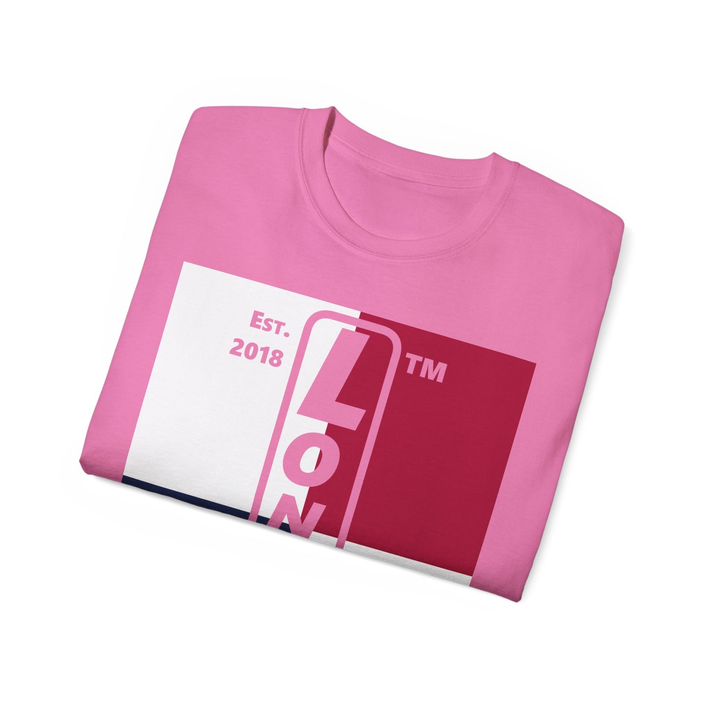 LongD cotton tee negative quarters Hyde Park upright logo (Patriotic colors)