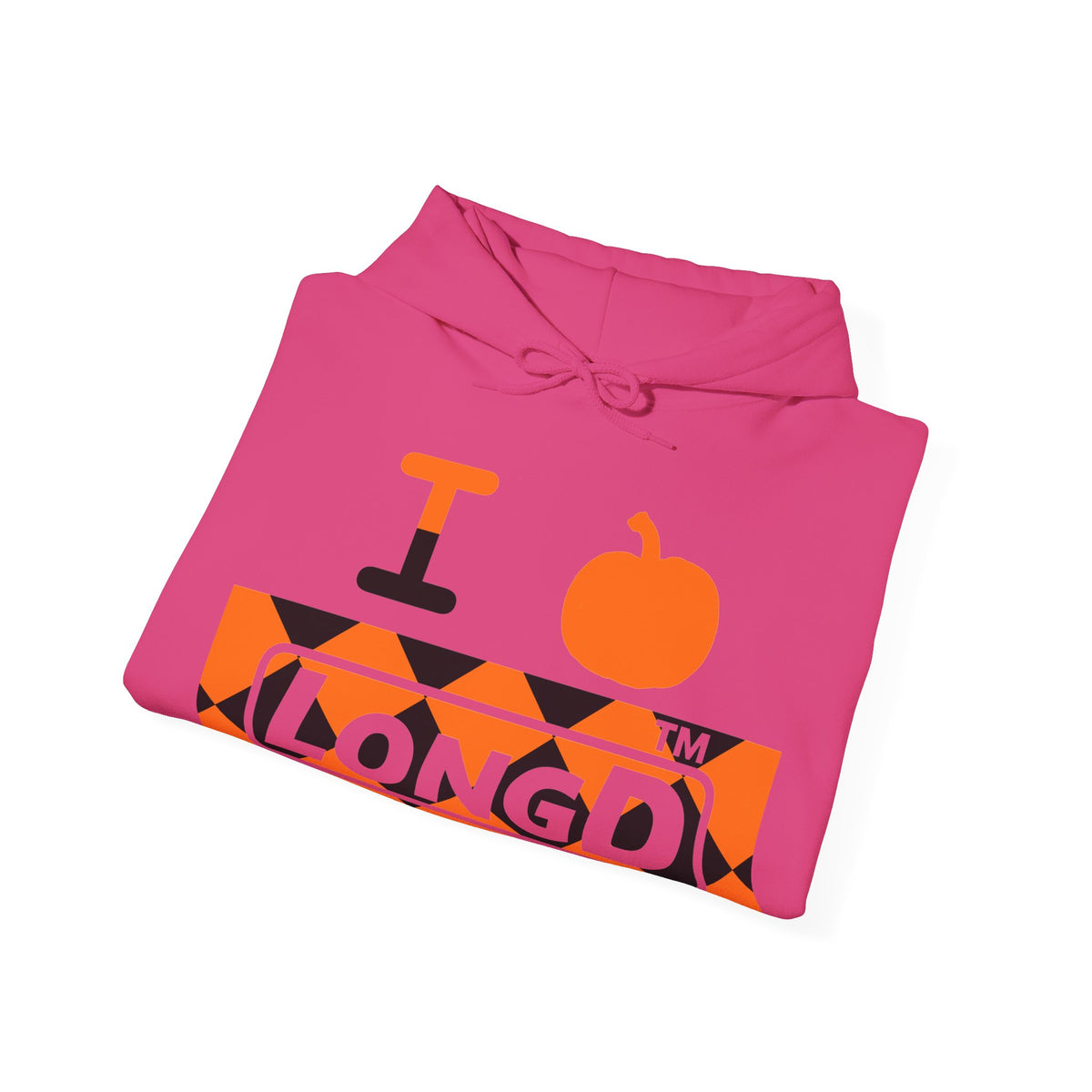 I pumpkin LongD Chicago negative argyle logo hoodie