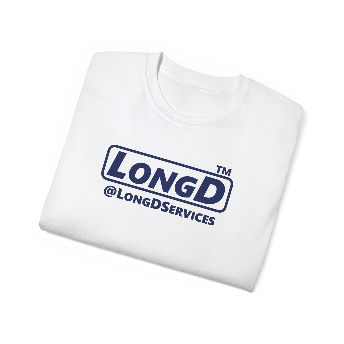 LongD Tag positive basic Navy (002060) logo cotton tee