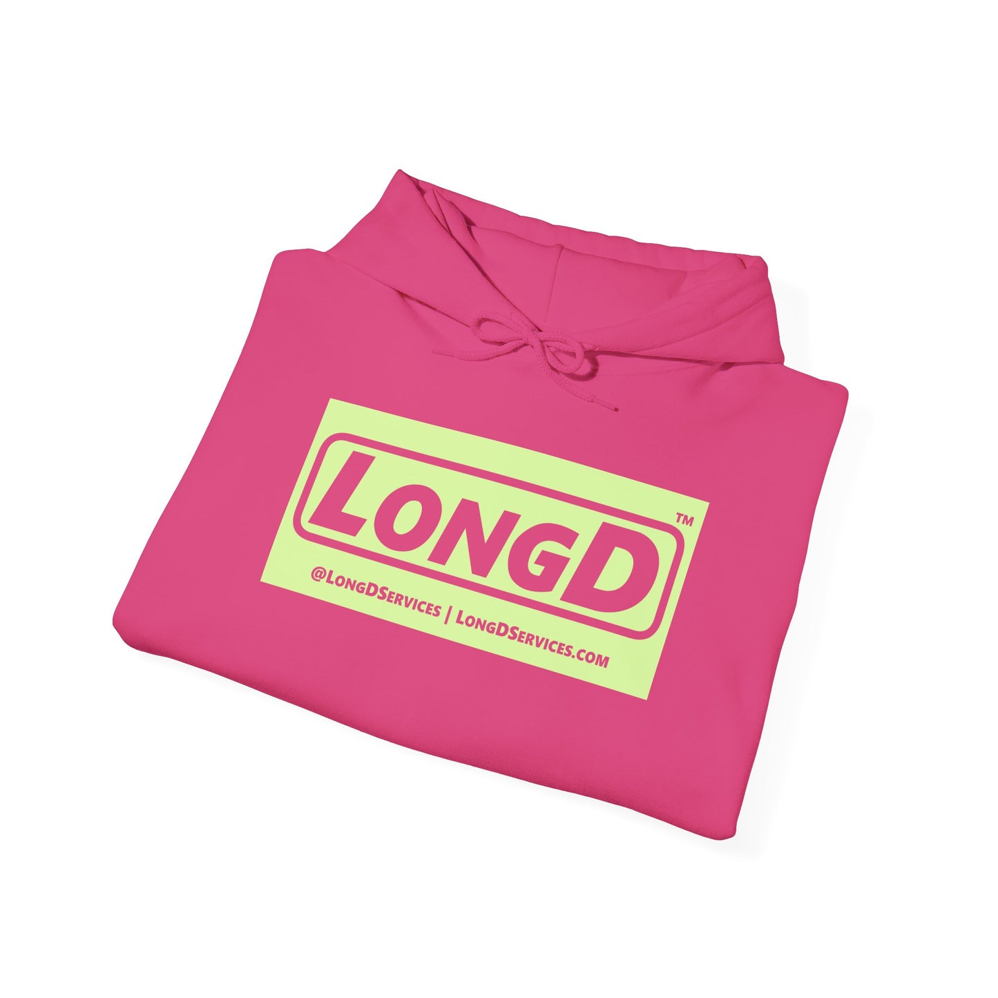 LongD® Logo Hoodie pastel negative green text