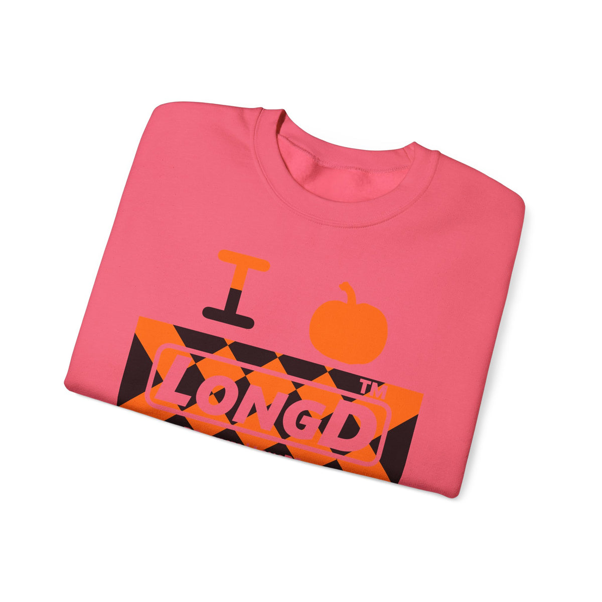 I pumpkin LongD Tag-domain negative stylized argyle 4-print logo crewneck sweatshirt