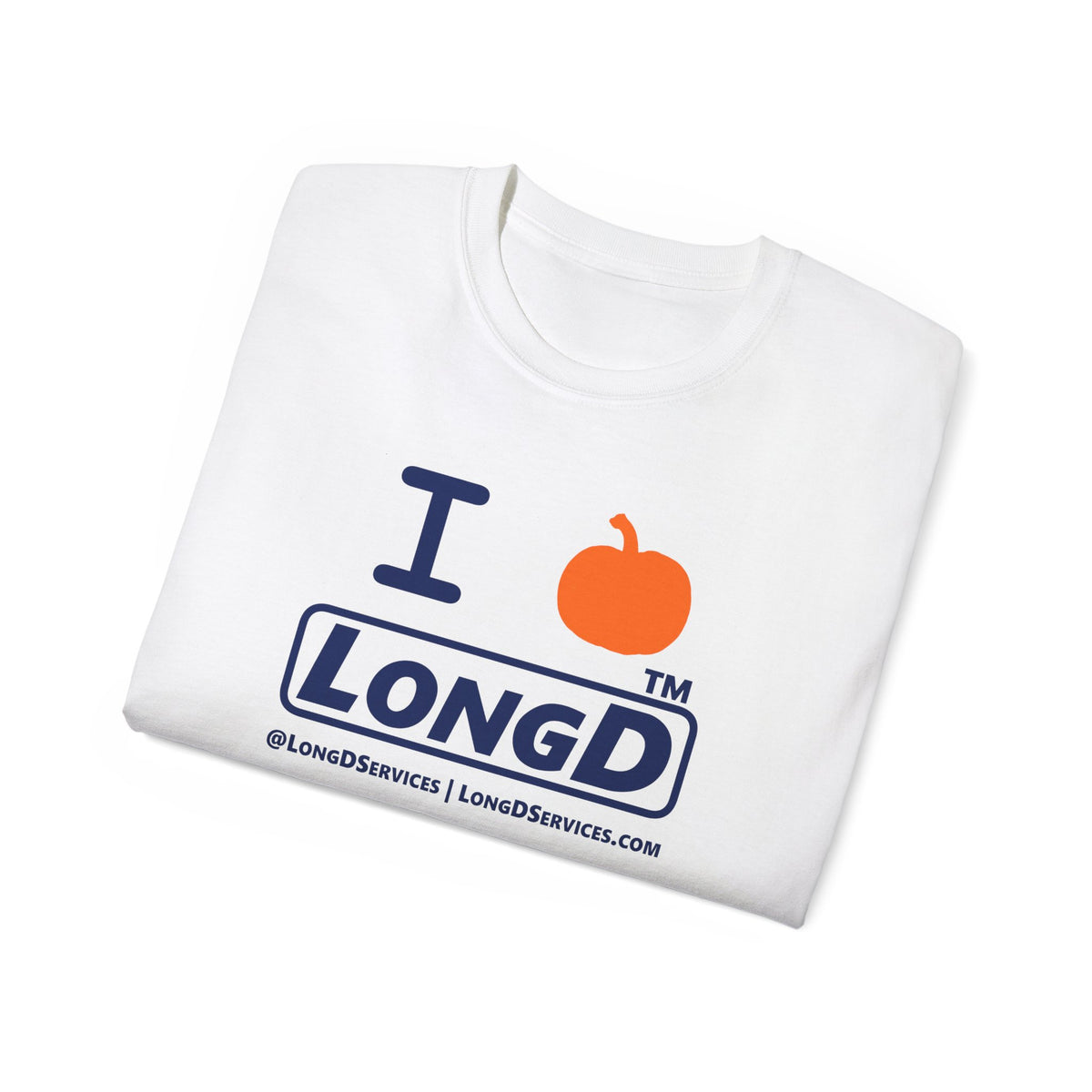 I pumpkin LongD Tag-domain positive basic Navy (002060) logo cotton tee