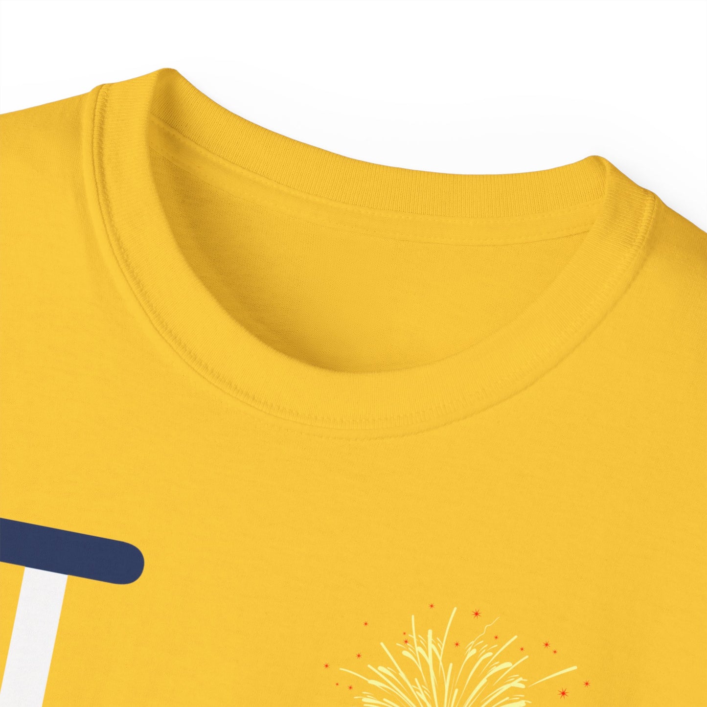 I Burst LongD cotton tee negative quarters Hyde Park upright logo (Patriotic colors)