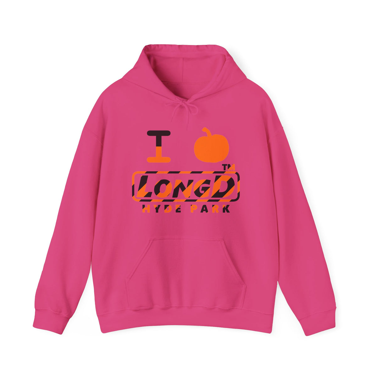 I pumpkin LongD Hyde Park positive 12-striped logo hoodie