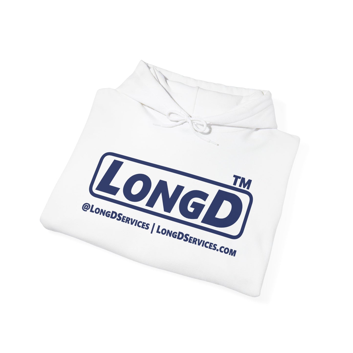 LongD Tag-domain positive official basic logo hoodie
