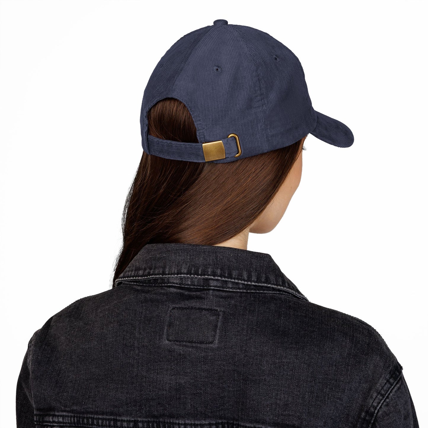 Embroidered Corduroy Cap reverse logo upright initials