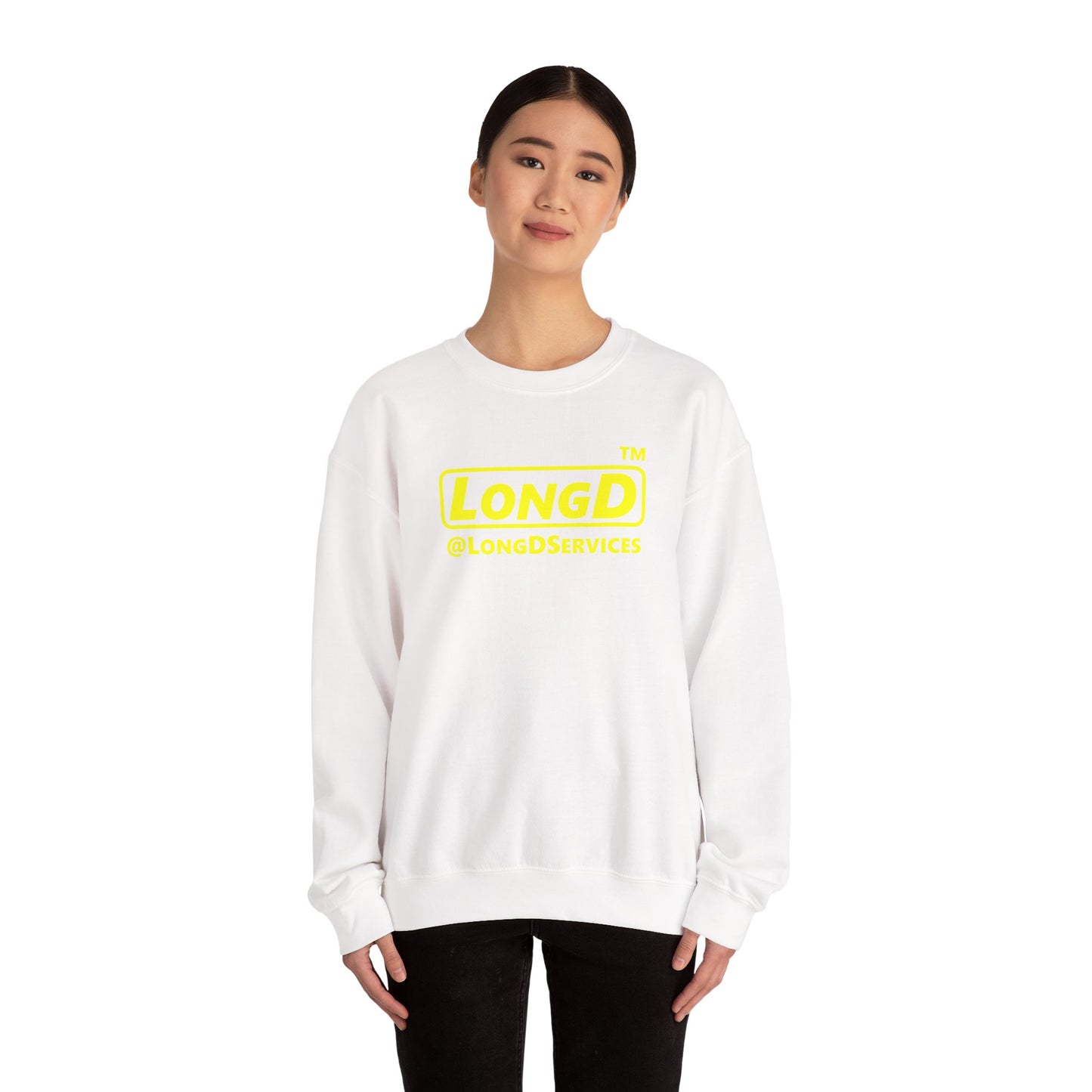 LongD reverse Tag logo crewneck sweatshirt