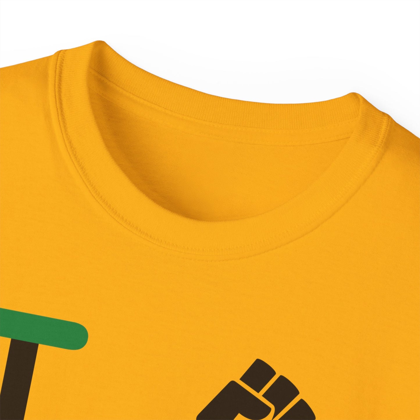 I fist LongD negative flag tag logo cotton tee