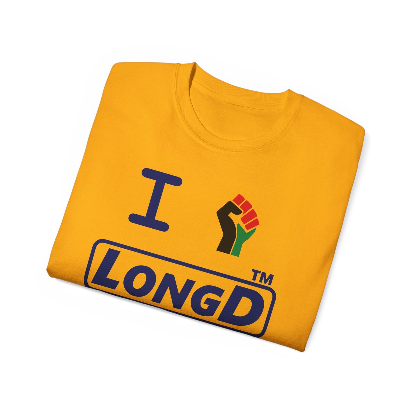 I fist LongD official Hyde Park logo 4-print cotton tee with multicolored fist