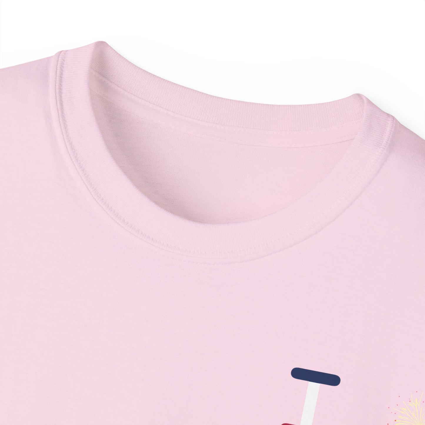 I Burst LongD cotton tee negative cropped flag single-breasted front-back Hyde Park upright logo (Patriotic colors)