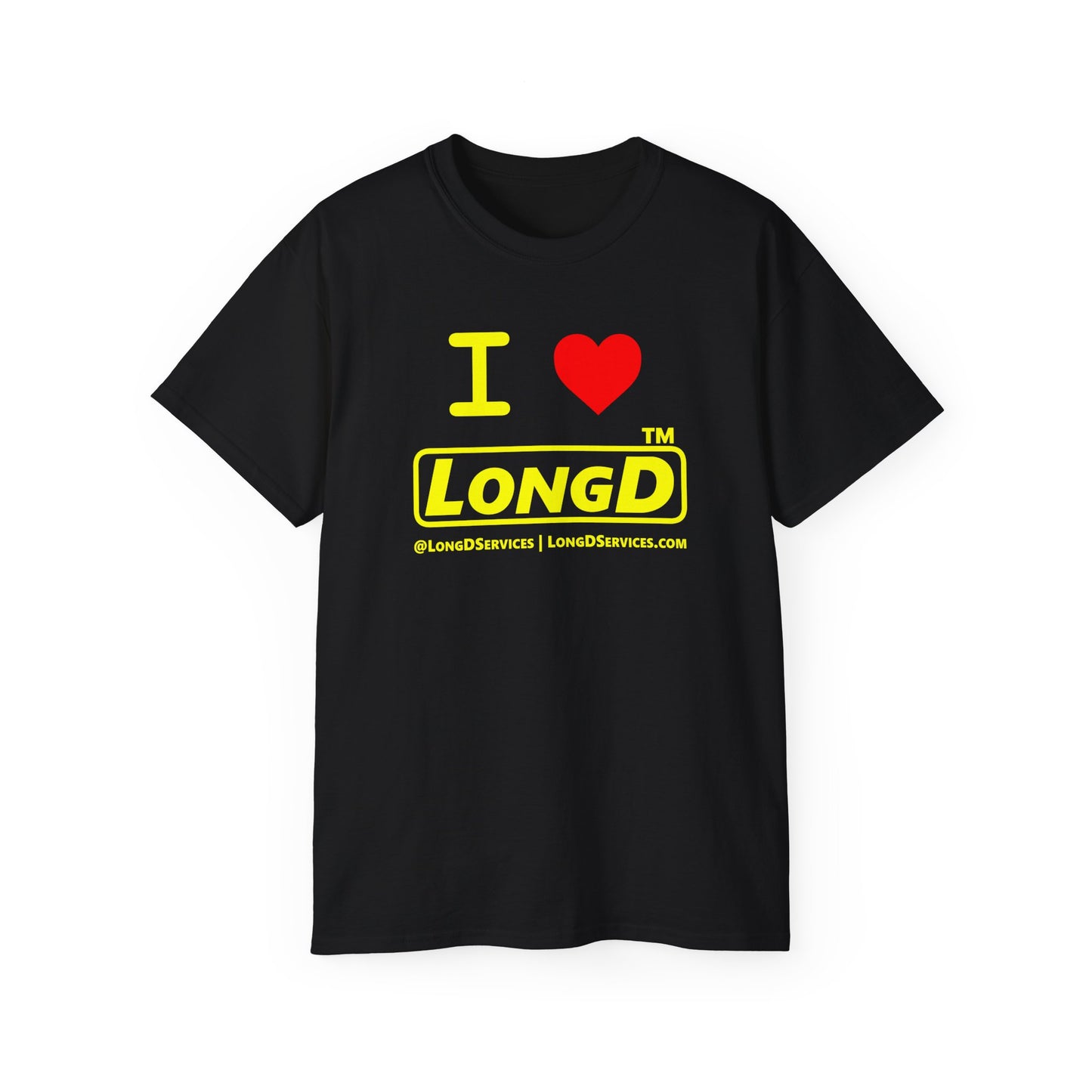 I Luv LongD Tag-domain positive alternate basic logo cotton tee