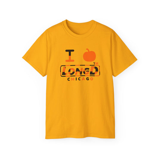 I pumpkin LongD Chicago positive checkered logo cotton tee