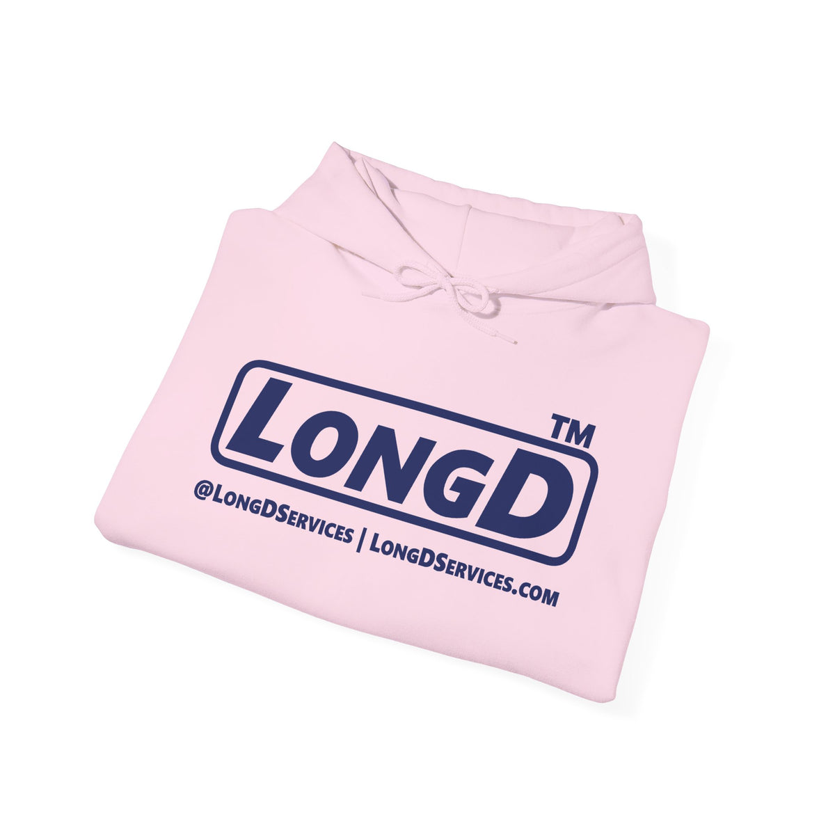 LongD Tag-domain positive official basic logo hoodie