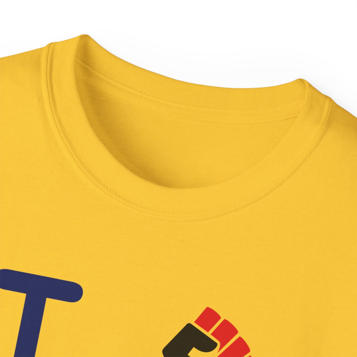 I fist LongD official Chicago logo cotton tee with multicolored fist