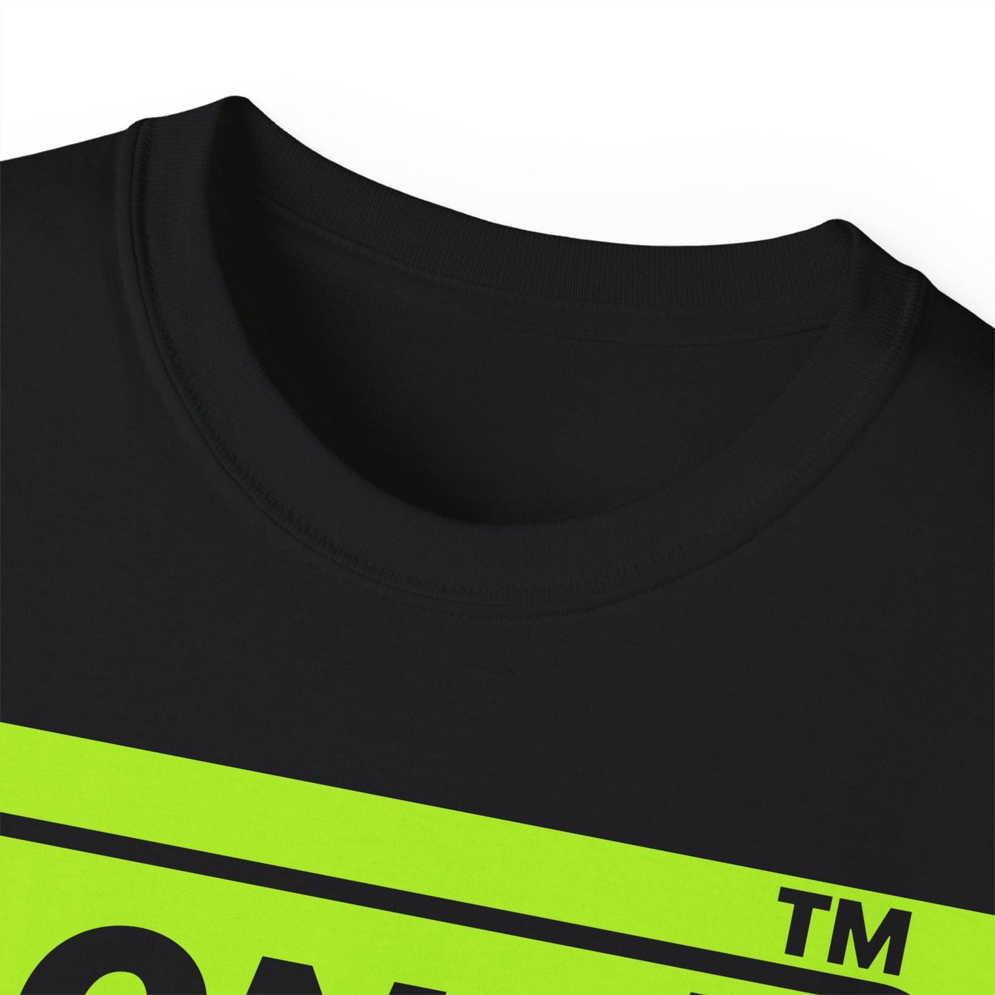 LongD® negative lime green Chicago Logo Cotton Tee