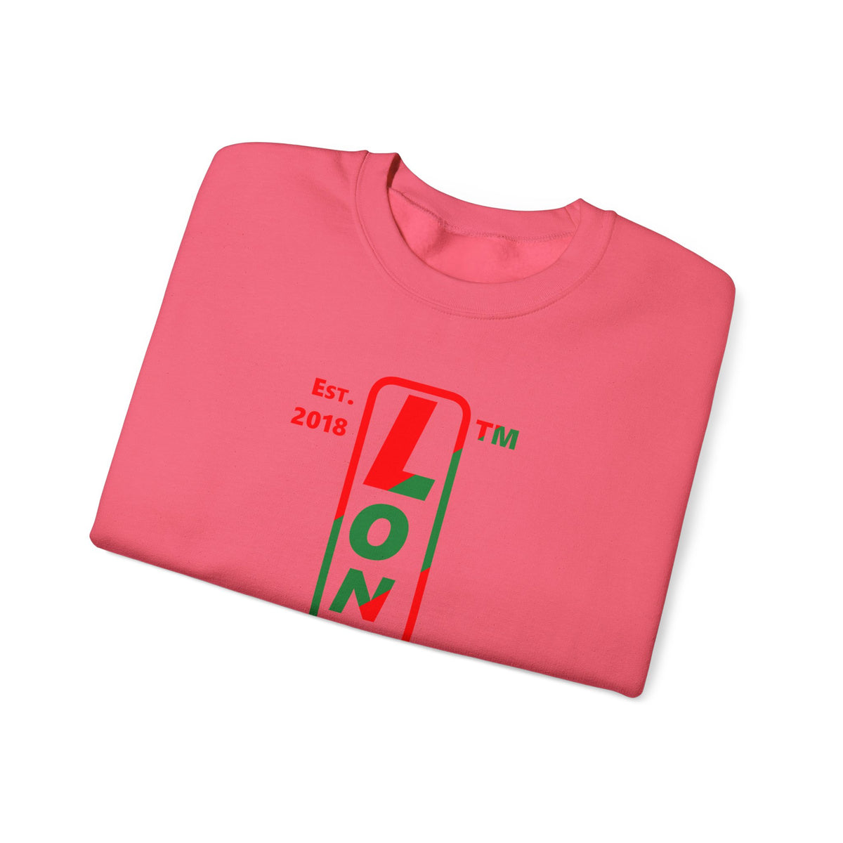 LongD Chicago positive upright pixel-weighted 4-striped logo (Xmas colors) crewneck sweatshirt