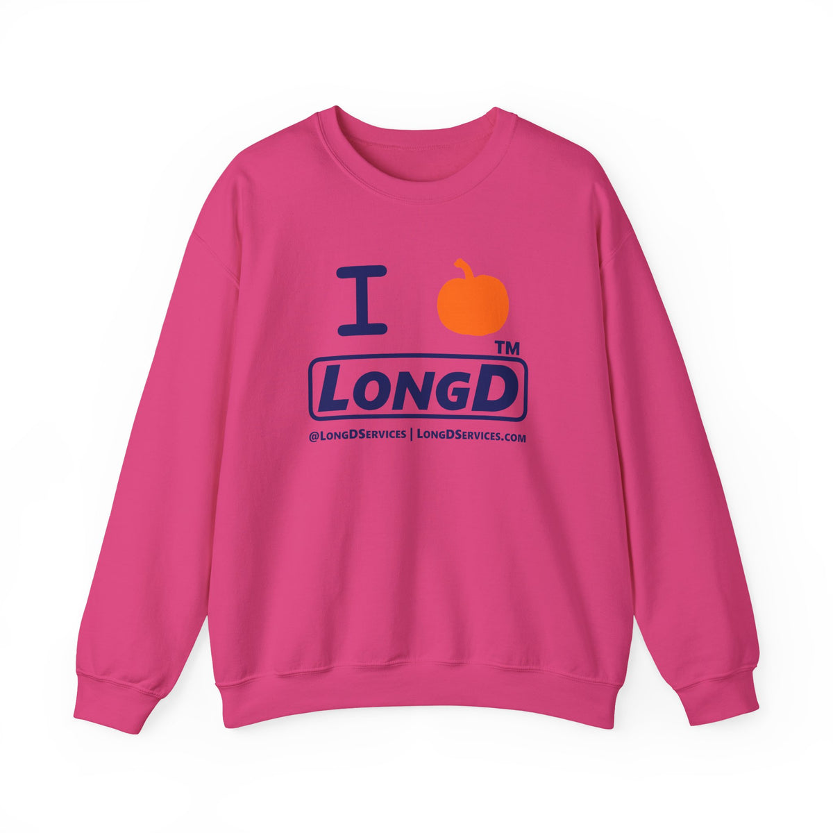 I pumpkin LongD Tag-domain positive basic Navy (002060) logo crewneck sweatshirt