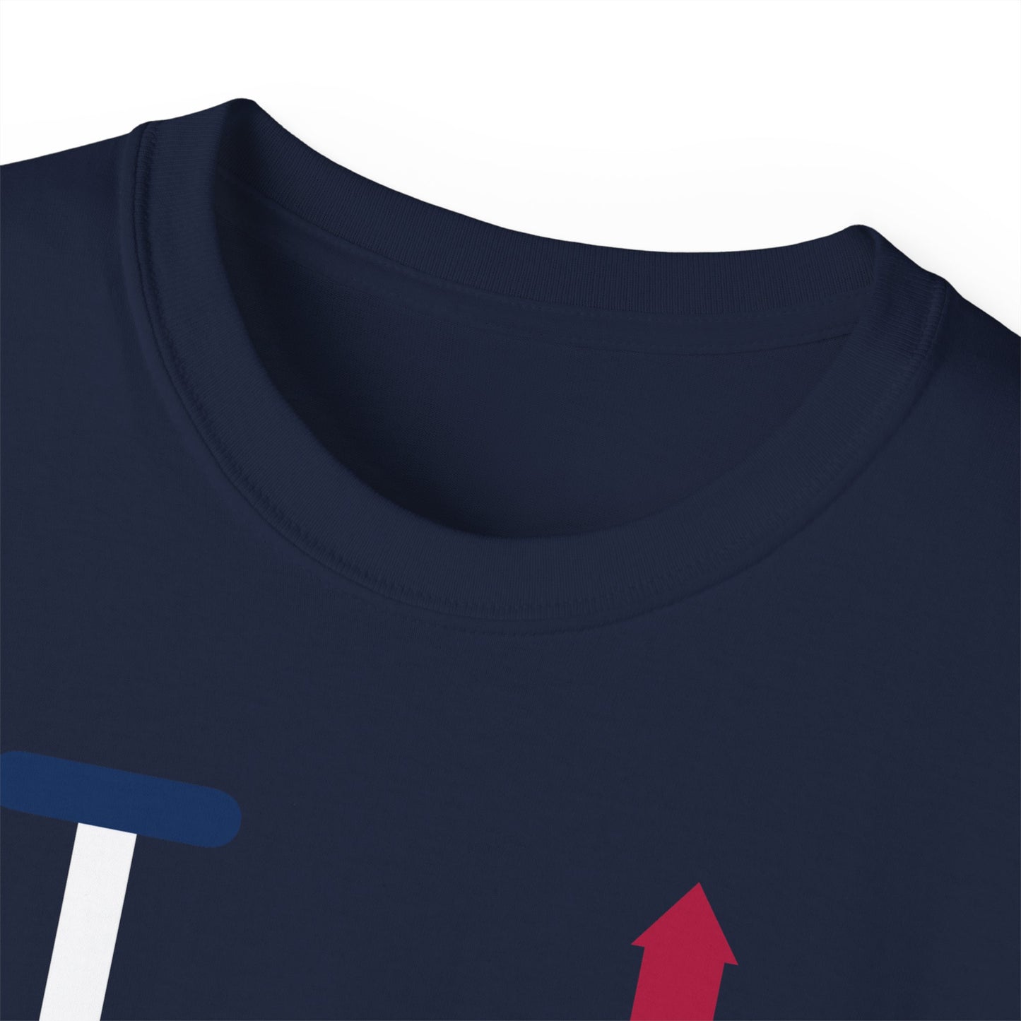 I firecracker LongD negative horizontal 6-striped Hyde Park logo cotton tee