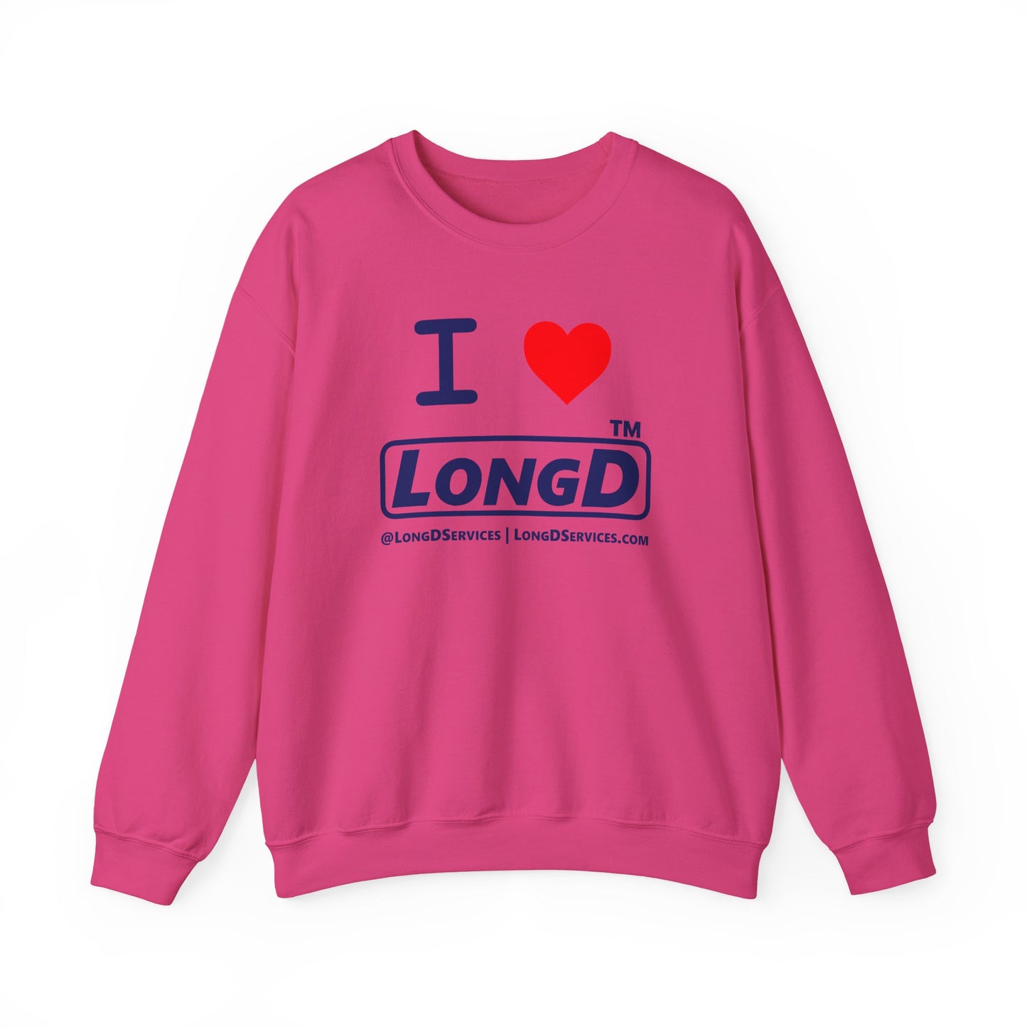 I Luv LongD Tag-domain positive official basic logo crewneck sweatshirt