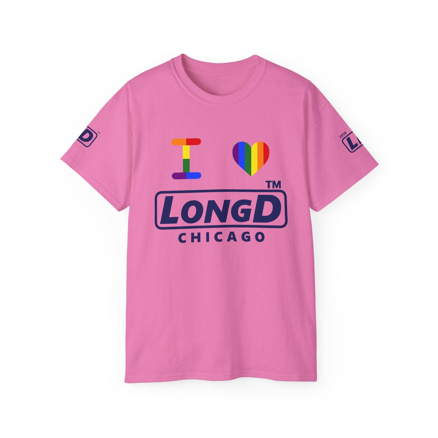 I Luv LongD official Chicago 4-print logo cotton tee (Pride colors)
