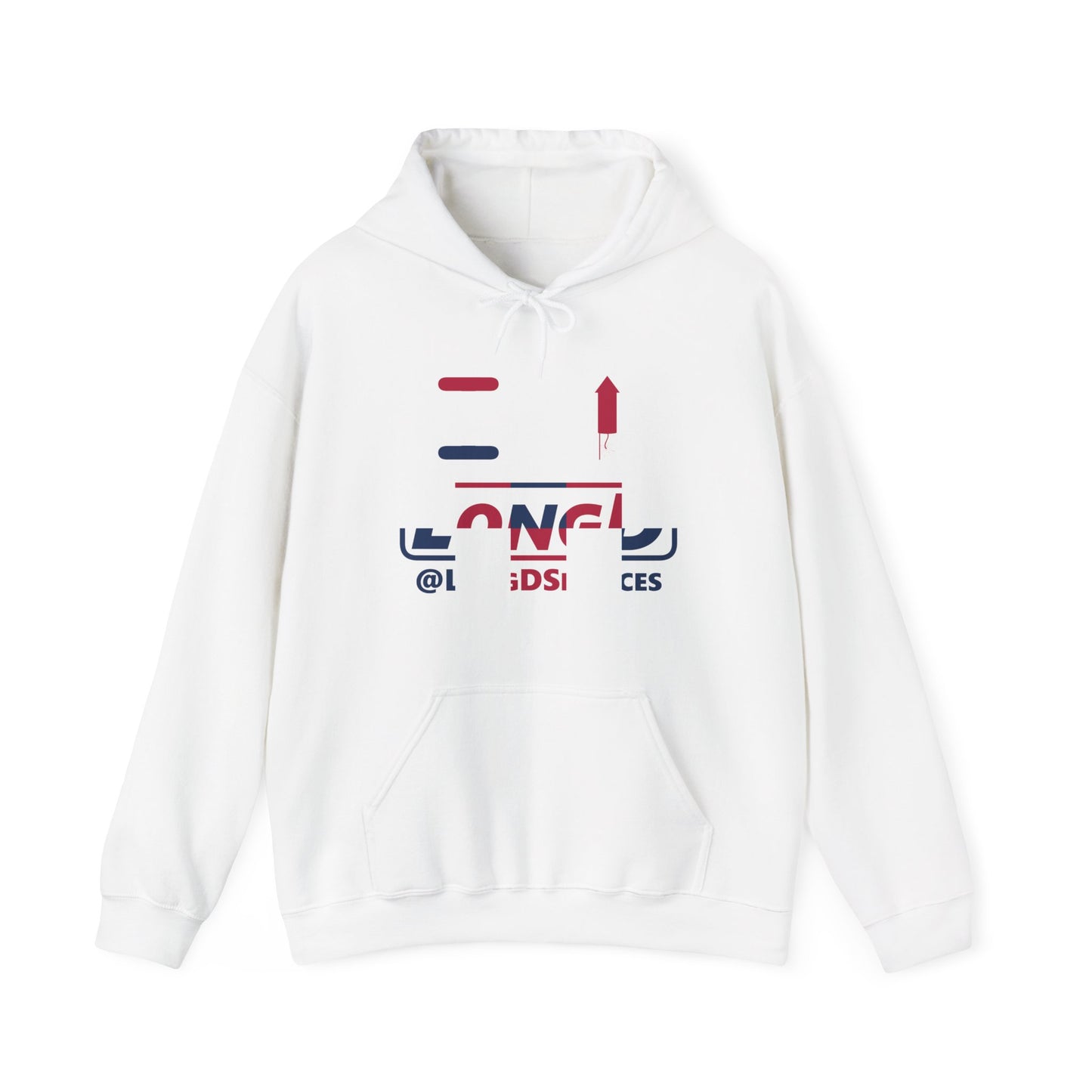 I firecracker LongD® positive 2x5 tag logo hoodie