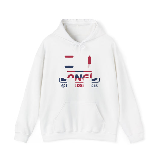 I firecracker LongD® positive 2x5 tag logo hoodie