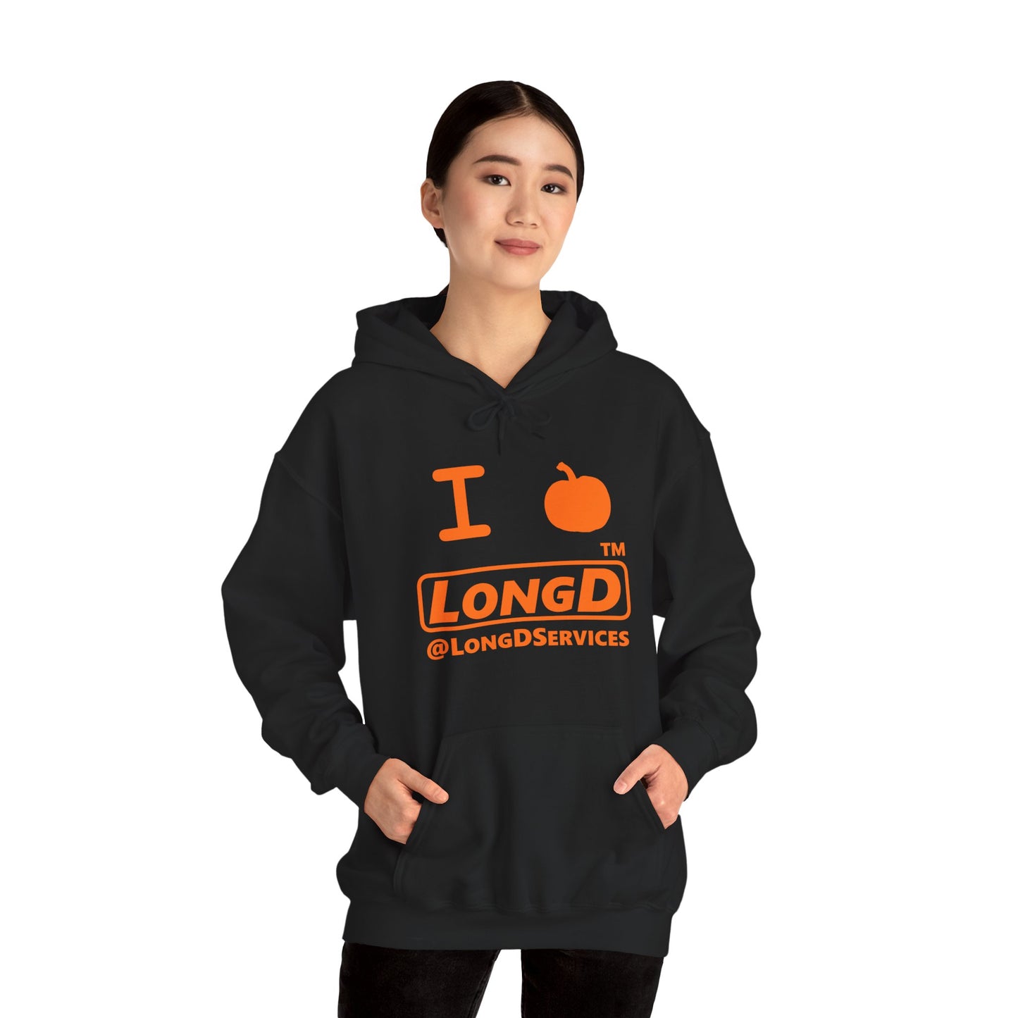 I Pumpkin LongD® Logo Hoodie orange basic tag logo