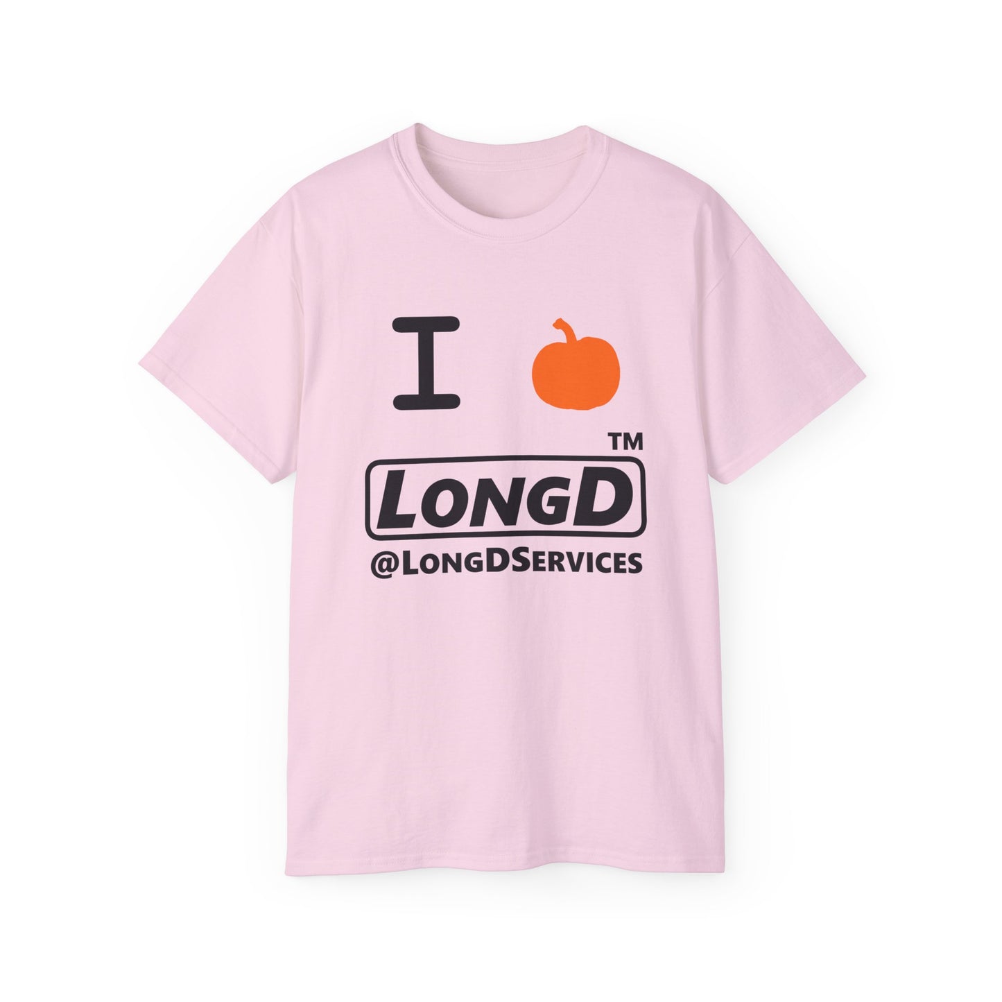 I Pumpkin LongD® Logo Cotton Tee positive black basic tag logo