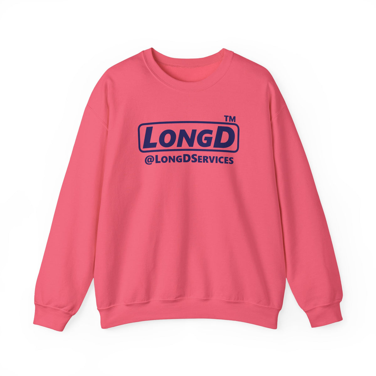LongD Tag positive basic Navy (002060) logo crewneck sweatshirt