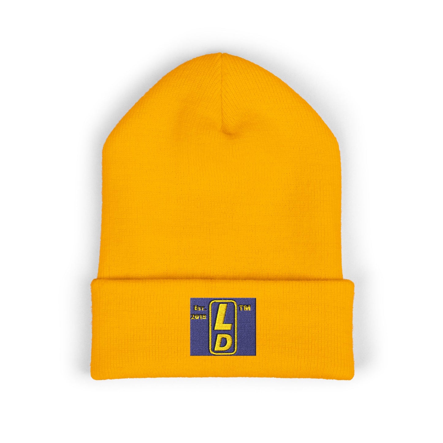 Embroidered Classic Cuffed Beanie reverse official logo upright initials