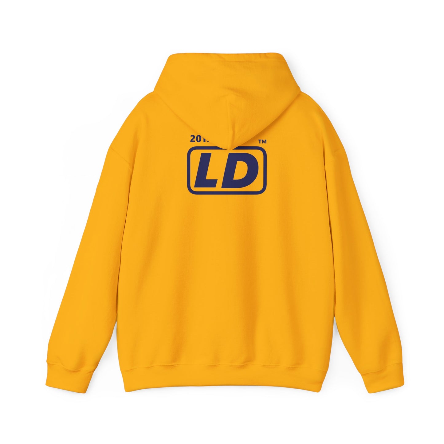 LongD® positive vertical striped single-breasted front-back Chicago logo hoodie (Pride colors)