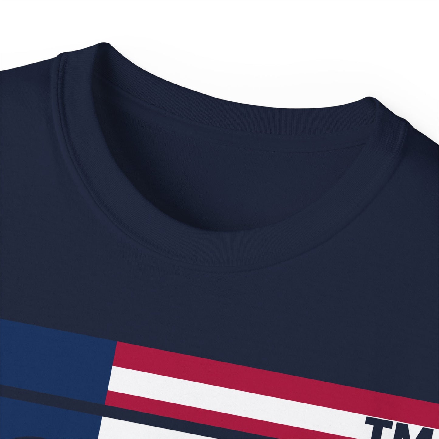 LongD negative flag 4-print Hyde Park logo cotton tee (patriotic colors)