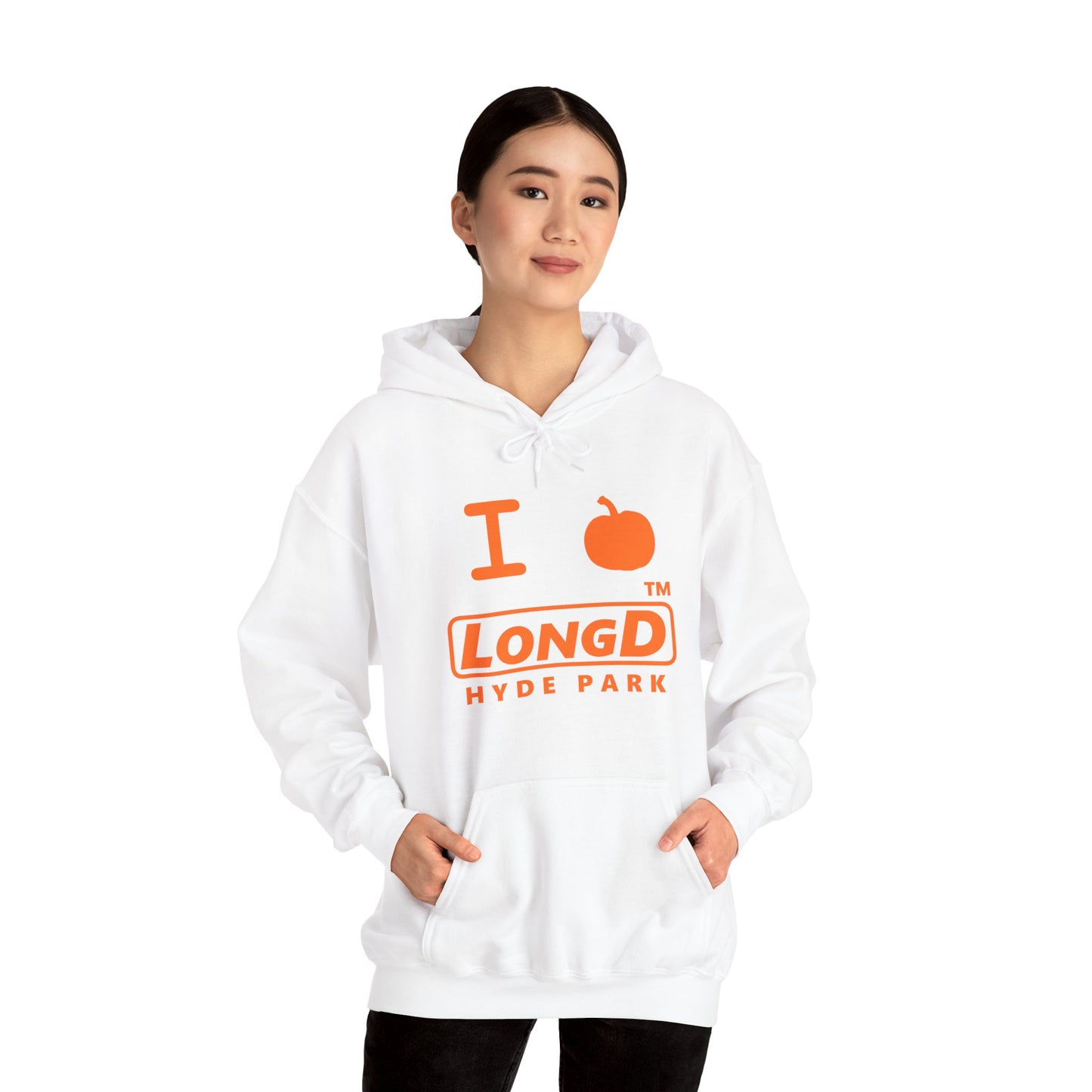 I Pumpkin LongD® Logo Hoodie orange basic Hyde Park logo