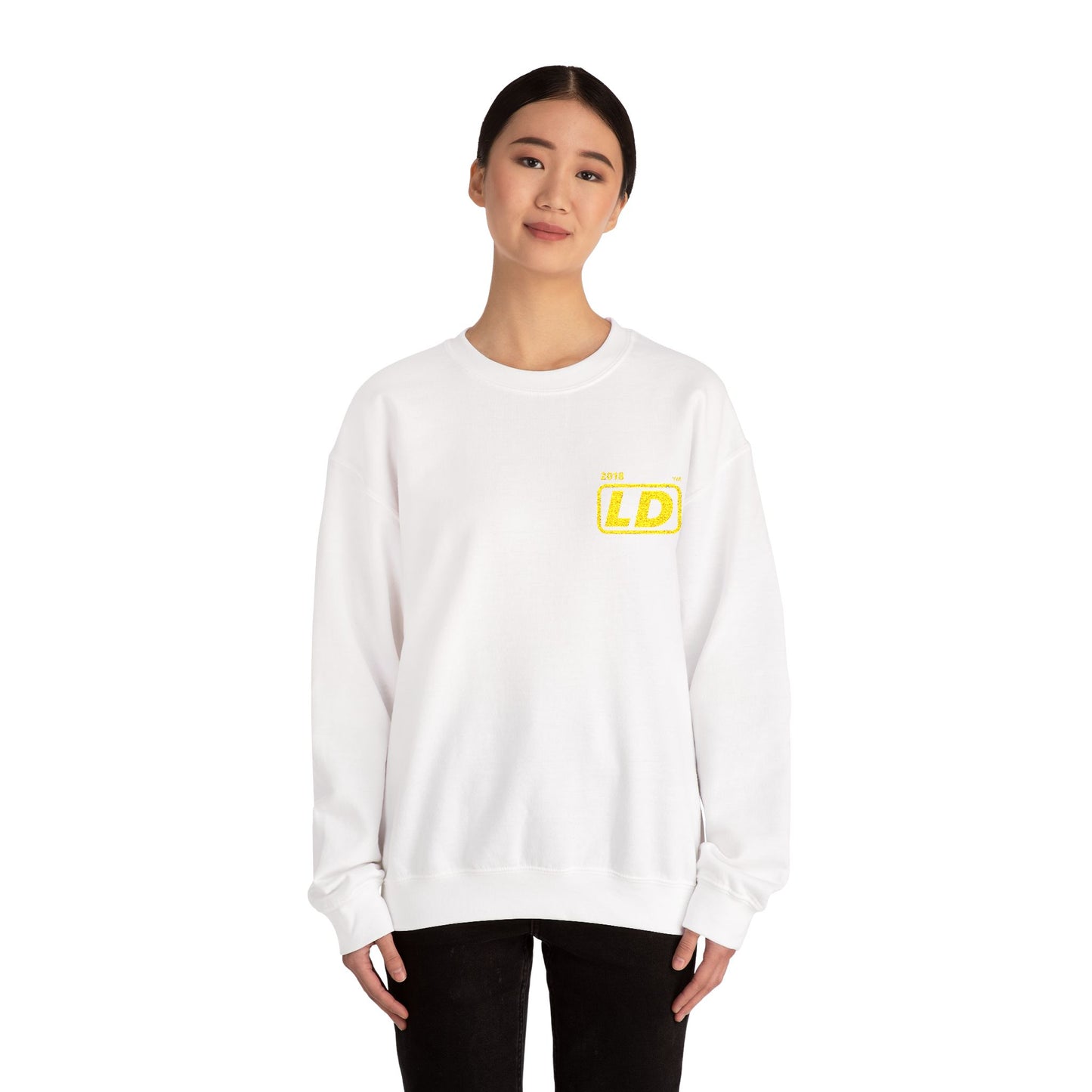 Embroidered Unisex Heavy Blend™ Crewneck Sweatshirt reverse basic logo initials