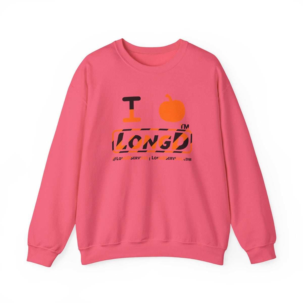 I pumpkin LongD Tag-domain positive 12-striped logo crewneck sweatshirt