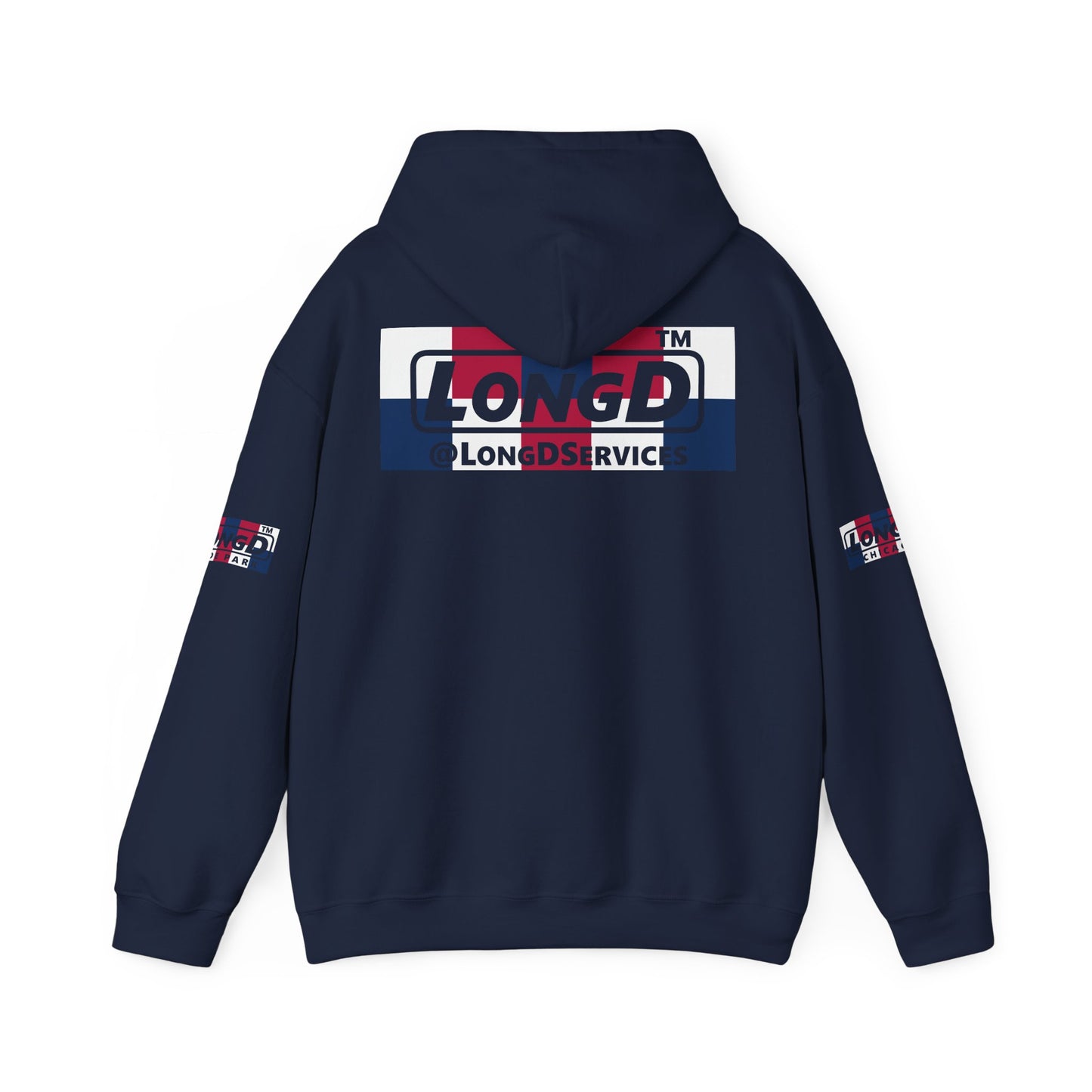 I firecracker LongD® negative 2x5 4-print single breasted Chicago logo hoodie