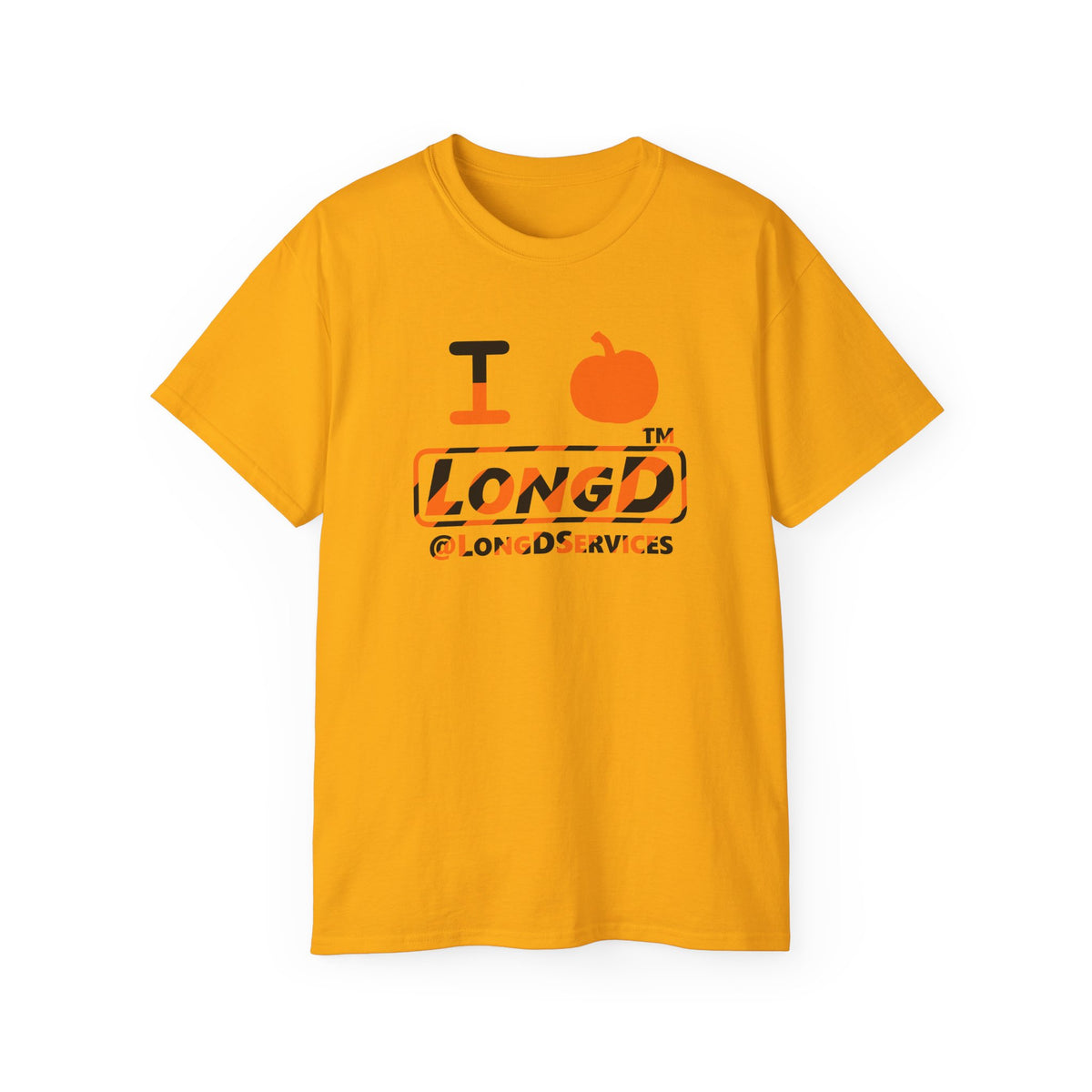 I pumpkin LongD Tag positive 12-striped logo cotton tee