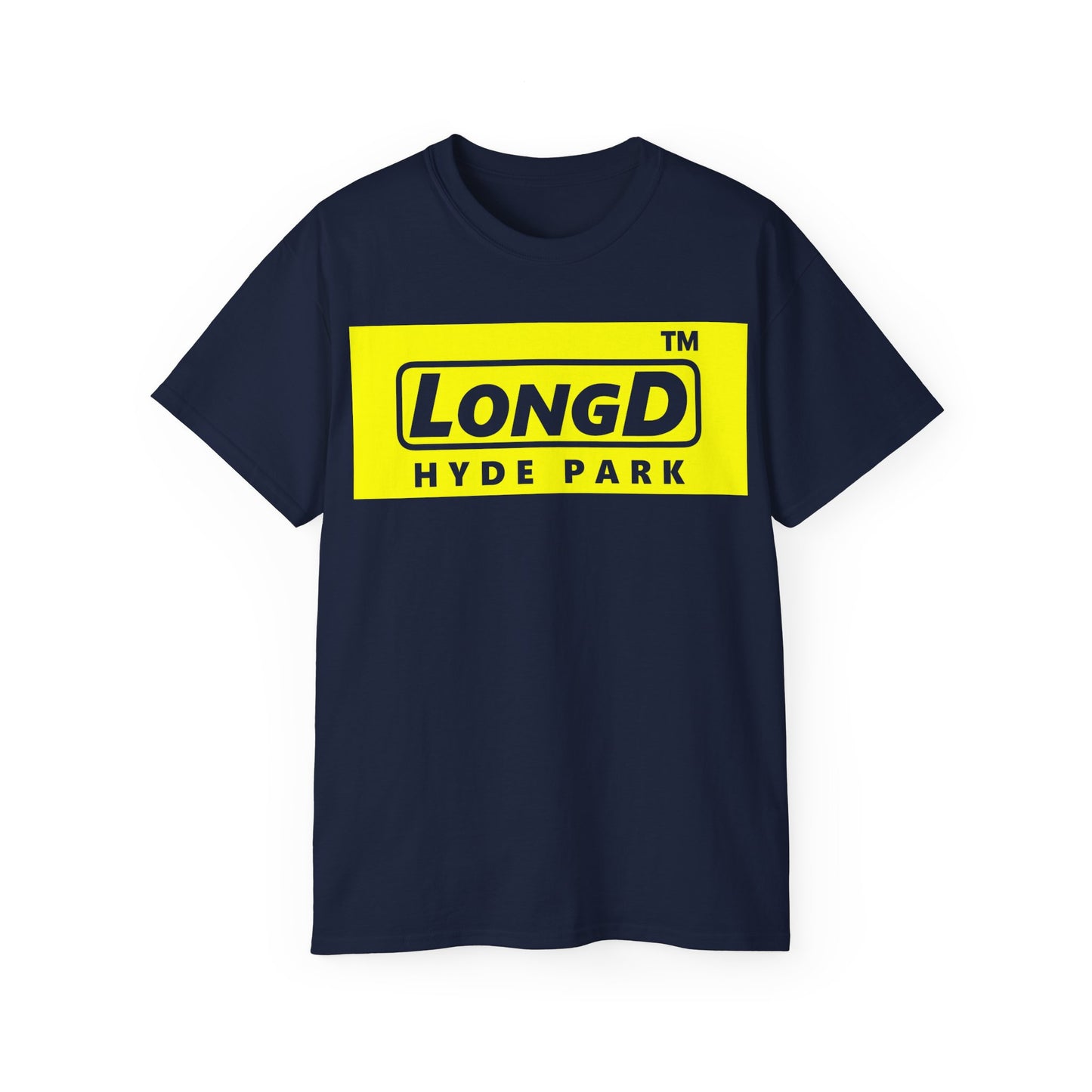LongD® Logo Cotton Tee negative reverse basic Hyde Park logo
