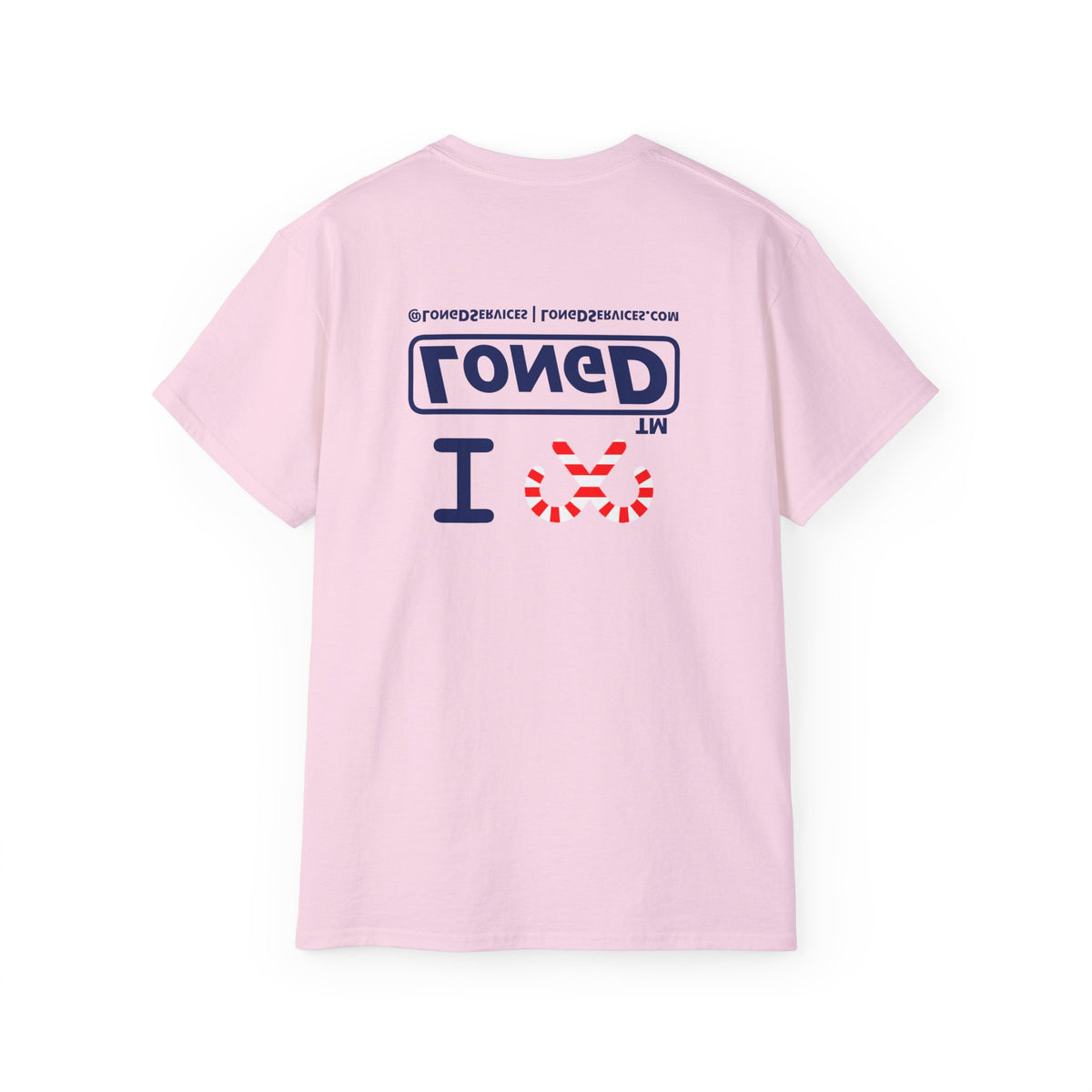 I candy cane LongD Tag-domain positive official basic navy front-back logo cotton tee