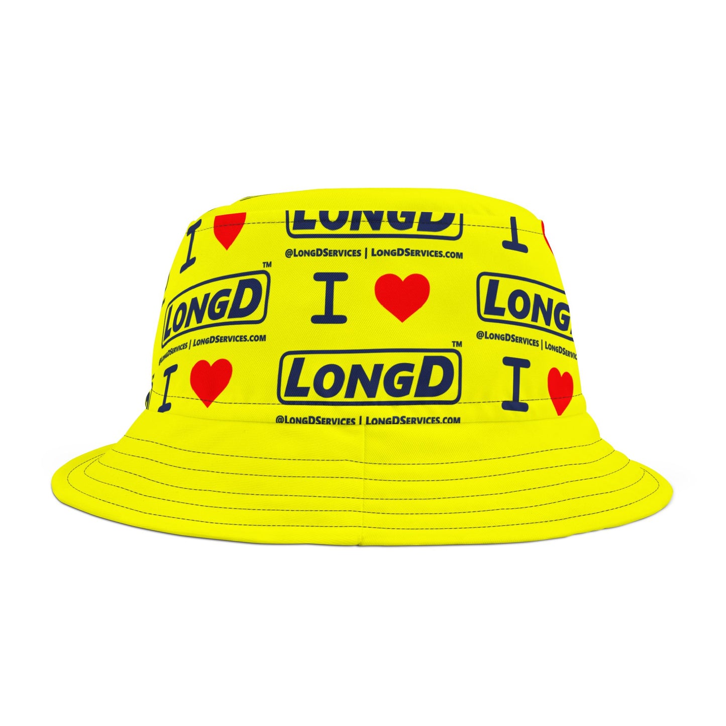 Repeat Grid of I Luv LongD Official Logo Bucket Hat